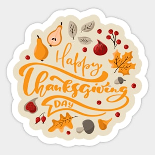 Happy Thanksgiving Day Sticker